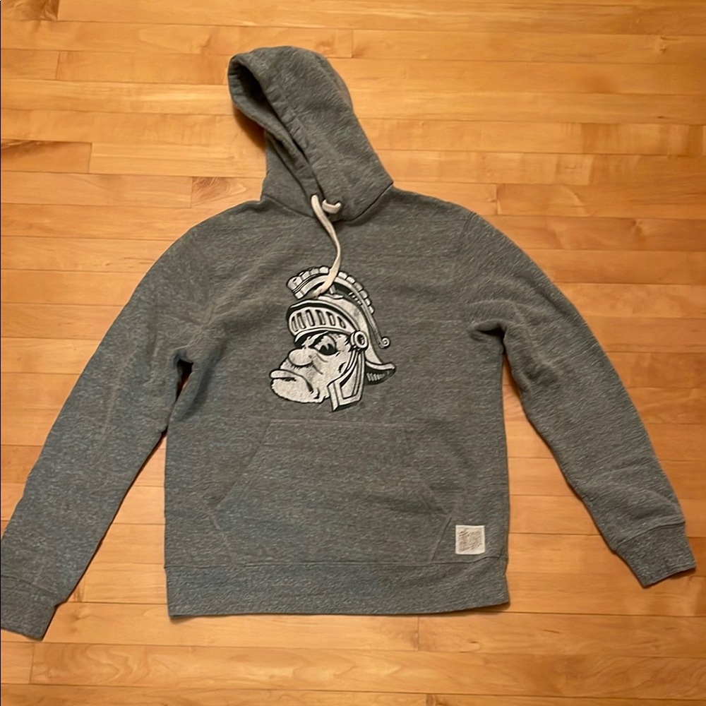 Michigan State Grumpy Spartan Gray Hoodie